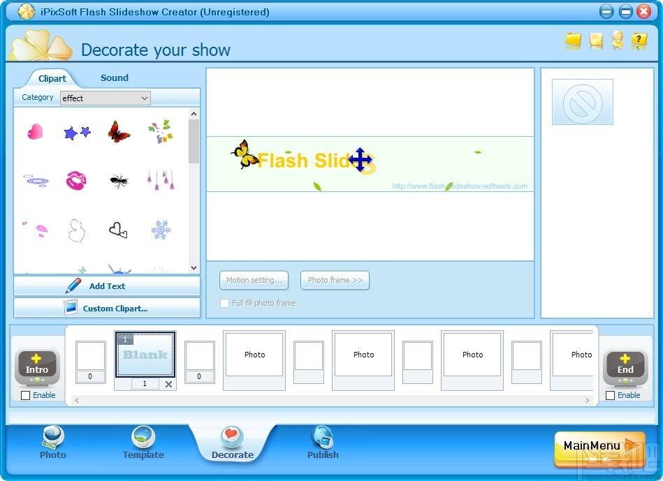iPixSoft Flash Slideshow Creator下载,flash相册制作软件,动画制作,flash制作
